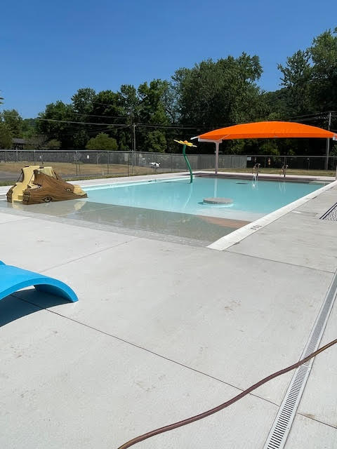 Covered gathering area at the Bloomsburg Town Pool