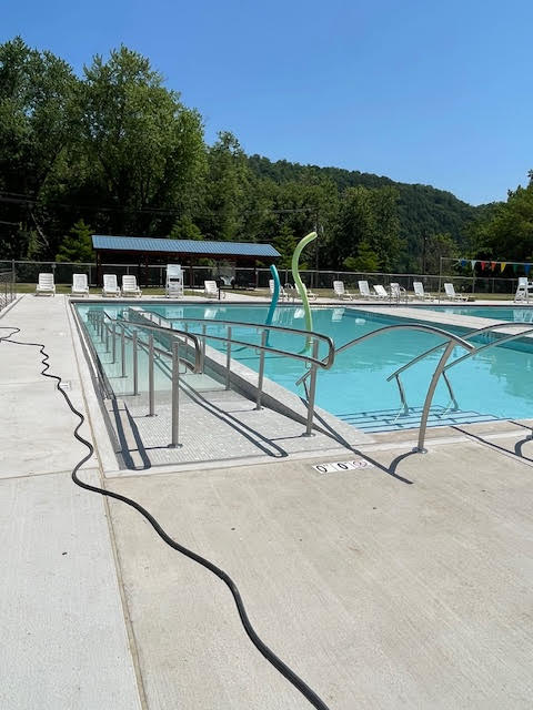 Wheelchair ramp access at the Bloomsburg Town Pool